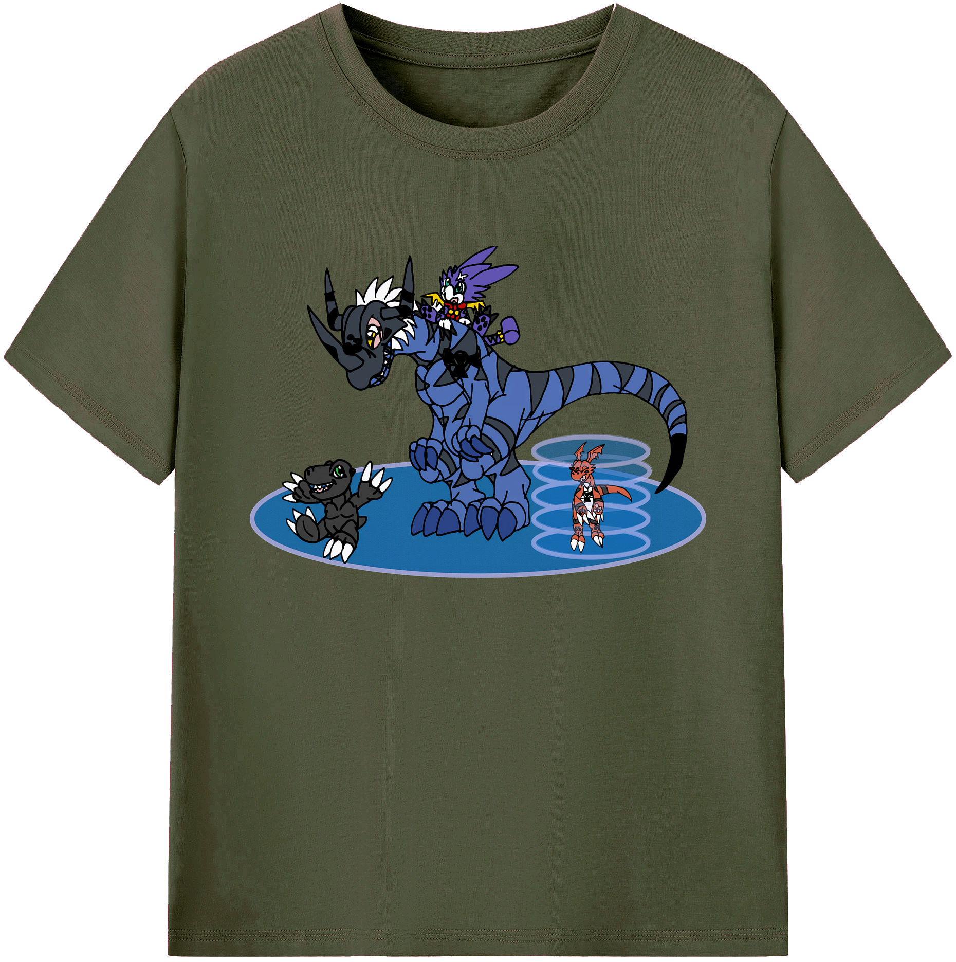 （画像用） Digimon デジタルモンスター/デジモン 綿100％ メンズ半袖Tシャツ｜肌触りやわらか＆通気性